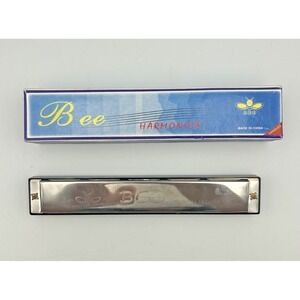 Genuine Bee 24 Hole Harmonica‎ 7" with Original Box